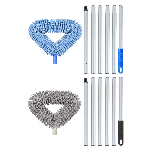1 Set Teleskop-Staubwedel, ergonomischer Griff,-Hellgrau 3 1