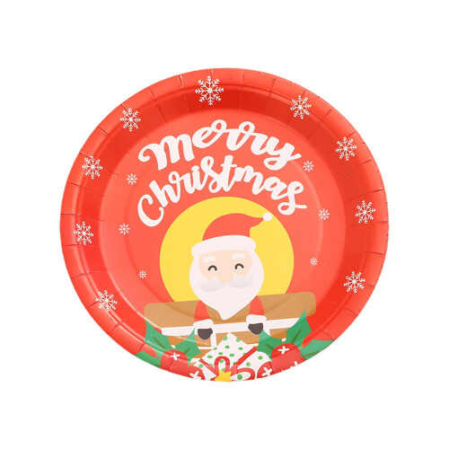 Santa Christmas Paper Plates 9 inch Multicolor 16 Pack 1