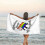 Toalha de praia Rainbow Sheep LGBT Pride em microfibra, 76 x 152 cm (30 x 60 polegadas). 3