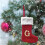 Kerstkousen met monogram, rood fluweel met witte pluche 4