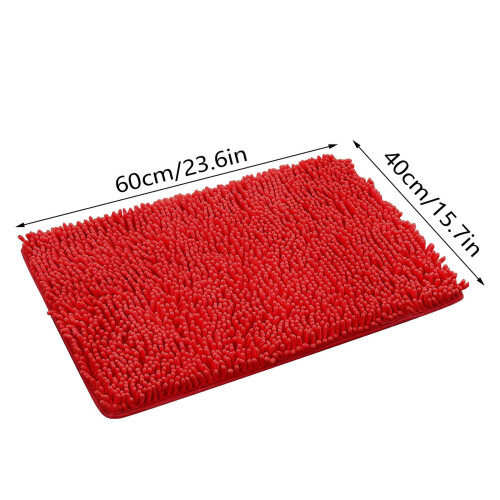 Miayilima Red Bathroom Mat – Non-Slip, Soft & Machine 2
