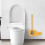 Scopa per WC in silicone con supporto – Manico lungo, morbida 5