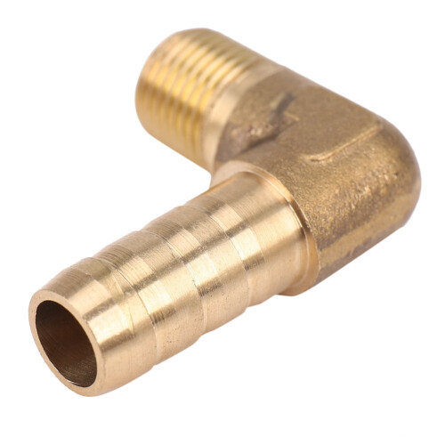 Brass 90 Elbow Hose Barb 8mm x 3/8" 2 Pack 1