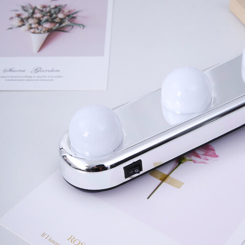 Lampe de maquillage LED portable avec support à ventouse et 4 ampoules 2