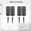 4PCS Black Cemetery Vases with Stakes Plastic Grave Flower 4