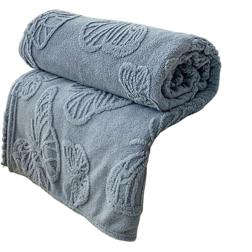 Polyester Blanket Taffeta Butterfly Pattern Fog Blue 70x100 1