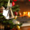 Gold Metal Christmas Tree Bell Ornament 5