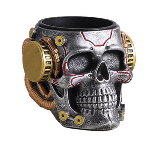 Artistic Mechanical Skull Shaped Container Stylish Resin-1 2
