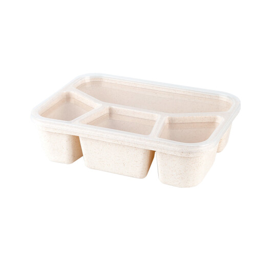 Bento Lunch Box 4-Compartment Reusable Stackable Container 1