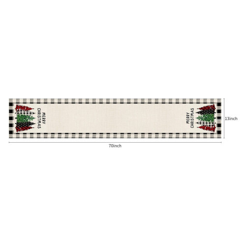 Cotton Linen Table Flag American Grid Design 1 pc 2