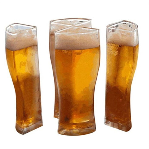 Acrylic Beer Glass Set Transparent 4-piece 2