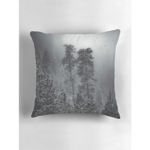 Capa de almofada Two Pines Snowfall, 45x45 cm (18x18 polegadas) 2