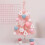 Pink Mini Christmas Tree with LED Snowflake Star 24 inch 2