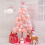 Pink Mini Christmas Tree with LED Snowflake Star 24 inch 5