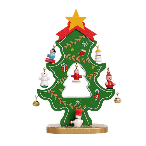 Mini wooden Christmas tree DIY decoration1piece 1