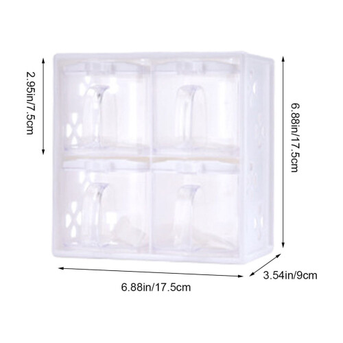 Boîte à épices transparente avec compartiments détachables 2