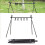 Outdoor cooking hanging rack metal foldable with 5 hooks 3