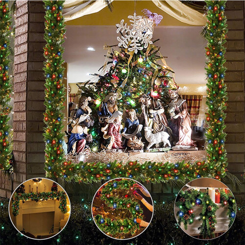 Guirlande lumineuse LED multicolore de Noël (50 pièces) 1