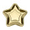 Pentagram Papperstallrikar Guld 7x7x1 i 10-pack 2