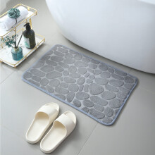 Tapis de salle de bain en velours corail gris 31 x 20 pouces