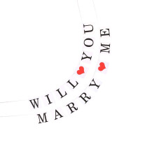 „Heirate mich“-Banner, dekorative Papiergirlande, 1 Set
