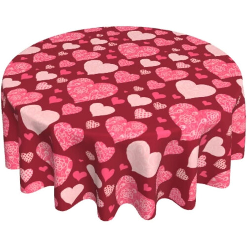 Rund Valentinsdagsdug 60 tommer polyester