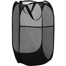Deluxe net pop-up vasketøjskurv med sidelomme 1-3 stk.