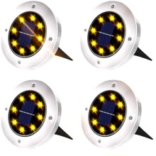 Solar inbouw padverlichting voor buiten in de tuin (4 stuks)