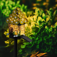 Solar paddenstoellampjes voor buiten, tuindecoratie, 6 stuks