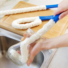 Brosse de nettoyage Ă long manche en mousse pour bouteilles et verres Ă vin