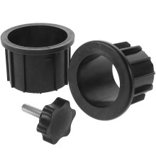 Black Plastic Parasol Spike with Iron Anchor, 6 x 6 x 4.5 cm