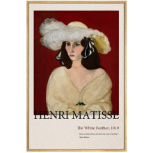Henri Matisse, La Plume blanche, 1919, Impression sur toile, 30 x 40 cm