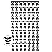 Halloween foil fringe curtain 40x79 in metallic bat design