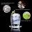 LED Round Coaster 10cm 6-LED White/Color Light 8-Pack 4