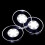 LED Round Coaster 10cm 6-LED White/Color Light 8-Pack 5
