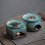 Ceramic Tealight Candle Holder Essential Oil-Black Square 5