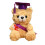 Boneca de pelúcia em algodão com chapéu de formatura, 18 cm (7,1 polegadas) 6