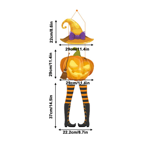 Decorazioni di Halloween da appendere: zucche e fantasmi (6 pezzi) 2