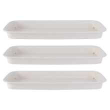 Plastic flowerpot trays gardening base 3 pcs