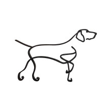 Décoration minimaliste en métal, sculpture décorative, ornement personnalisé chien/tracteur/champagne, compatible avec les décorations solaires