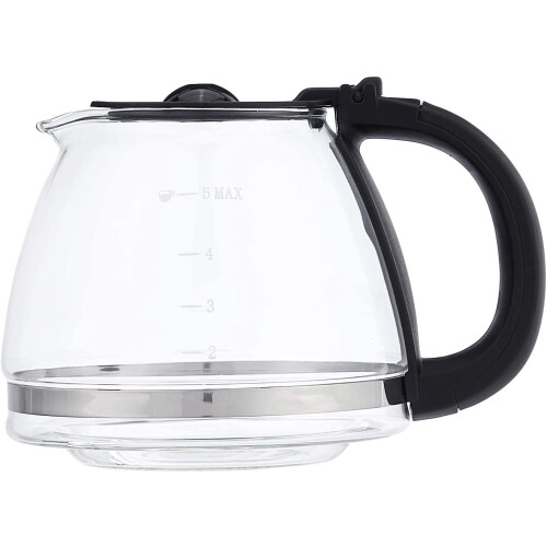 Coffee Maker with Reusable Filter 5-Cup Black Stainless 2