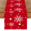 Caminho de mesa de linho xadrez vermelho, 33 x 183 cm (13 x 72 polegadas) 2