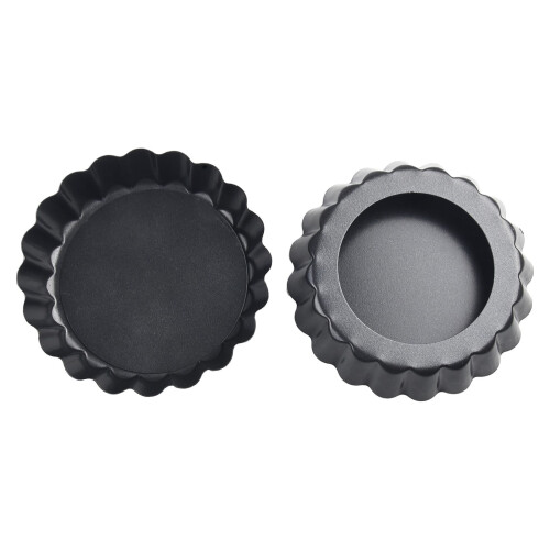 Non-Stick 4-Inch Mini Quiche Pans with Removable Bottom 1