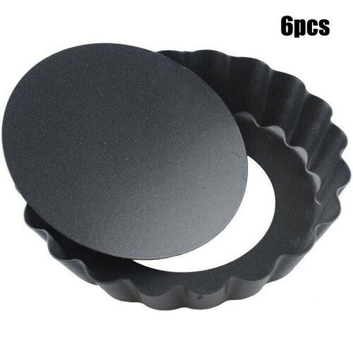 Non-Stick 4-Inch Mini Quiche Pans with Removable Bottom 2