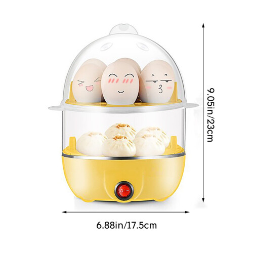 Electric Egg Cooker 14-Egg Double-Tier Blue 2