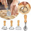 Koekjesvormenset met houten geribbelde deegroller en dumplingvorm. 2