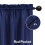 Kitchen Cafe Curtains Navy Blue Waffle Texture Light 3