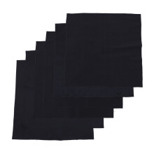 Schwarze Stoffservietten und Platzsets, 6-teilig