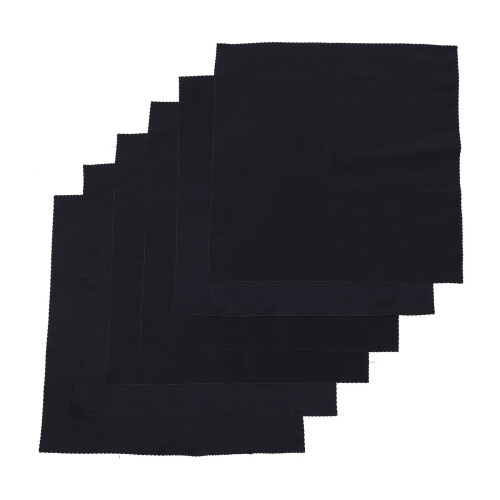 Schwarze Stoffservietten und Platzsets, 6-teilig