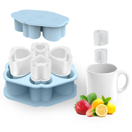 Love Heart Ice Cube Tray Silicone 4-Piece Set